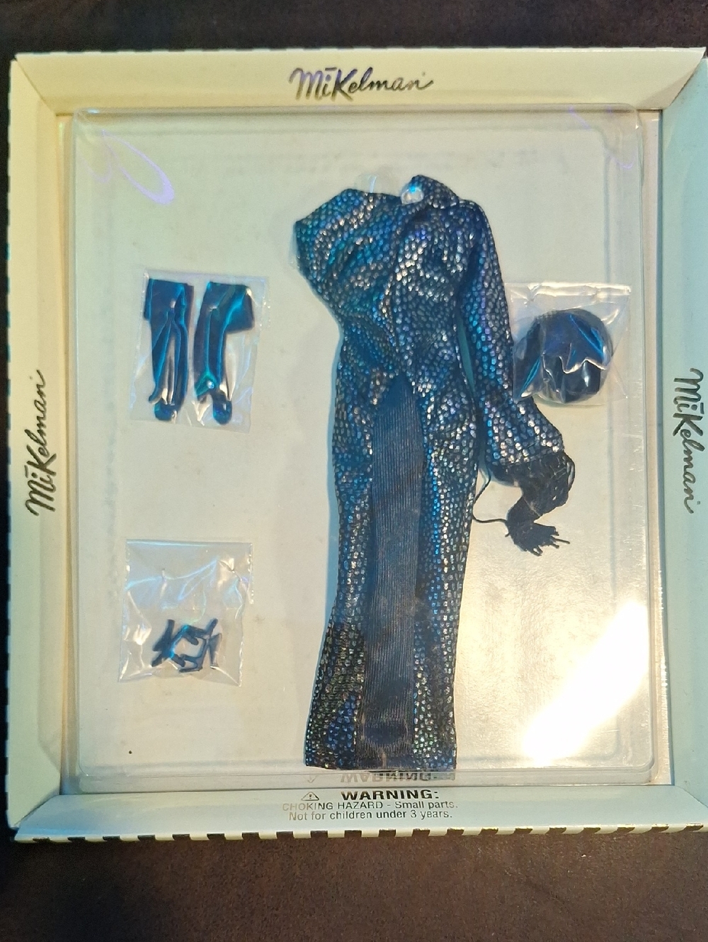Vintage MiKelman Paul David Fashion Shimmery Sequin Doll Evening Ensemble New